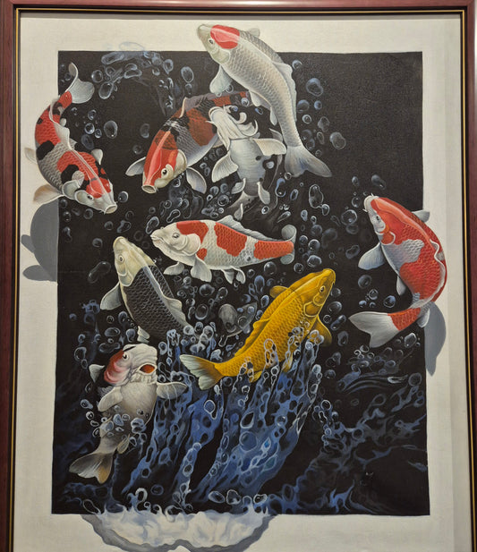 Nine Koi In Symphony